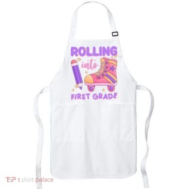 Rolling Into First Grade Cute Apron