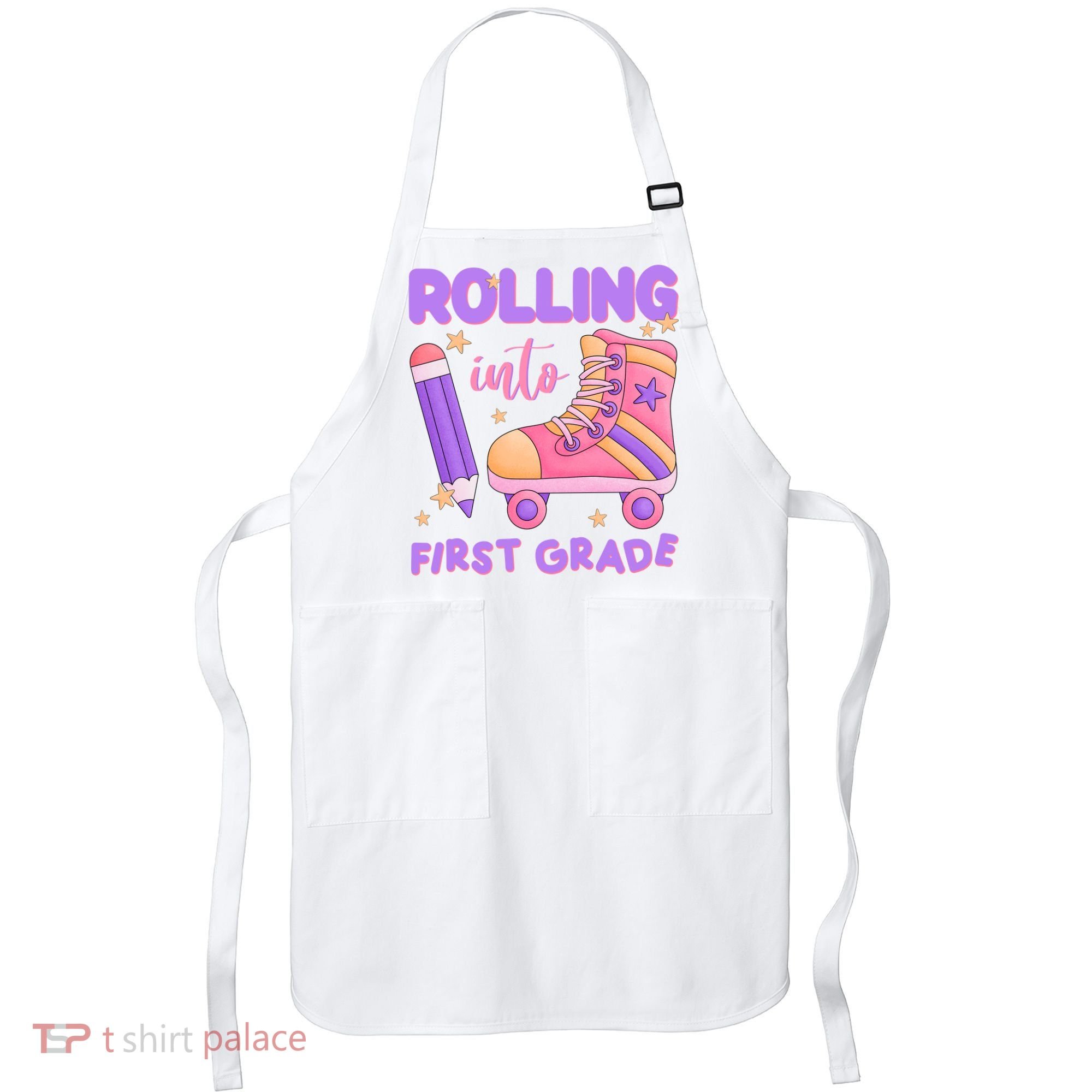 Rolling Into First Grade Cute Apron