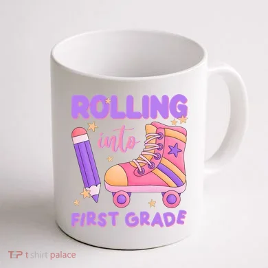 Rolling Into First Grade Cute Coffee Mug back