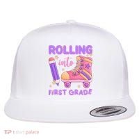 Rolling Into First Grade Cute Flat Bill Trucker Hat thumb 0