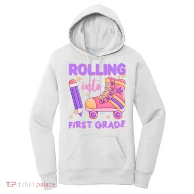 Rolling Into First Grade Cute Women's Hoodie