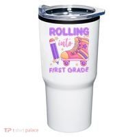 Rolling Into First Grade Cute Tumbler thumb 0