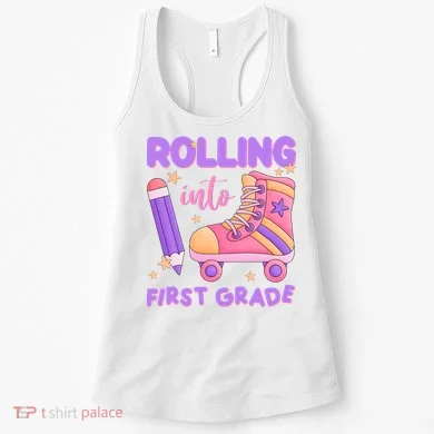 Rolling Into First Grade Cute Women's Tank Top