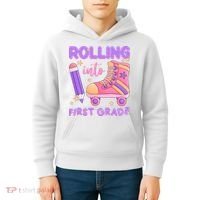 Rolling Into First Grade Cute Kids Hoodie thumb 4