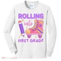 Rolling Into First Grade Cute Kids Long Sleeve Shirt thumb 0
