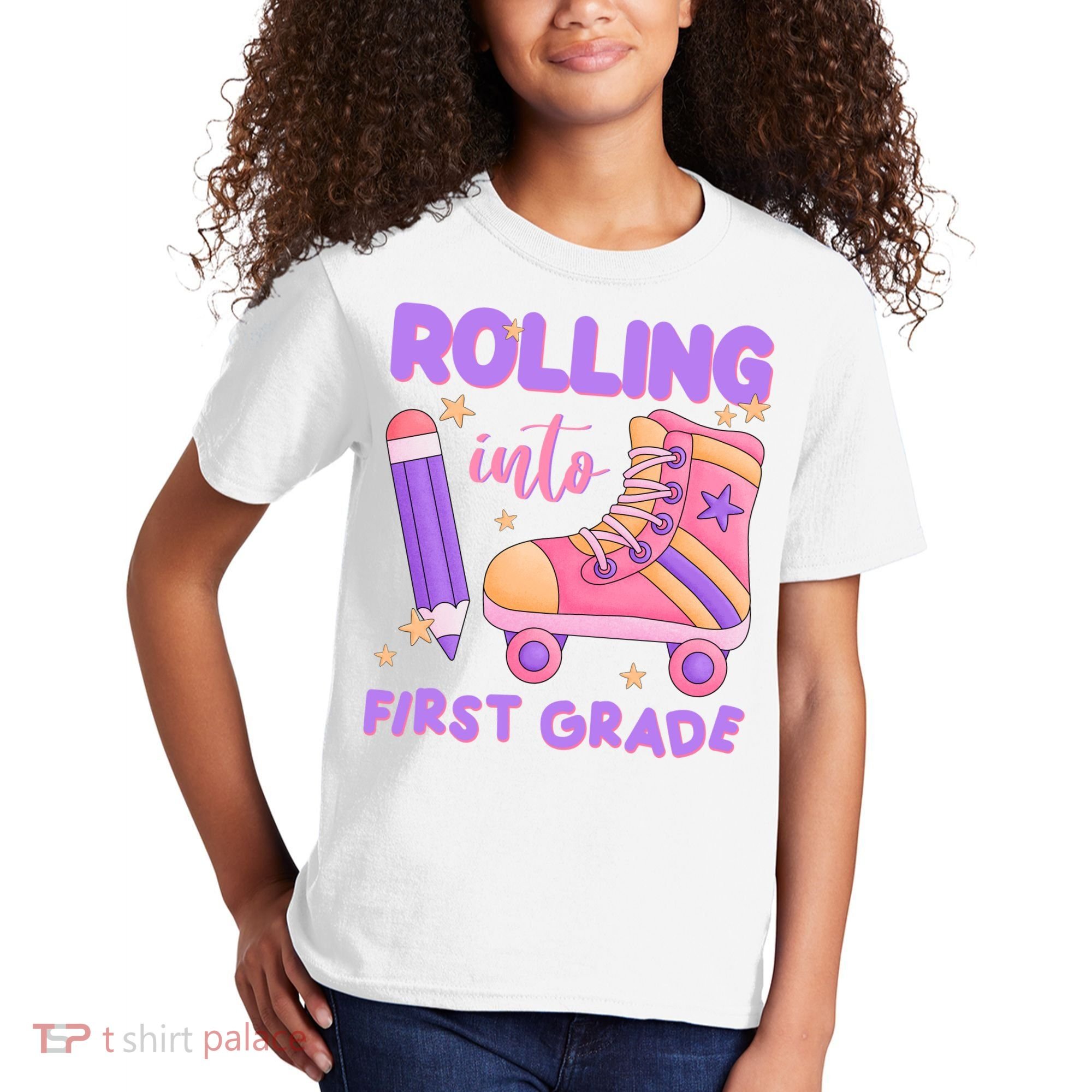 Rolling Into First Grade Cute Kids T-Shirt