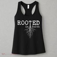 Rooted In Faith Pro Christian Pro Believers Faithful Women's Tank Top thumb 3