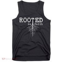 Rooted In Faith Pro Christian Pro Believers Faithful Tank Top thumb 0