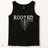Rooted In Faith Pro Christian Pro Believers Faithful Tank Top thumb 2