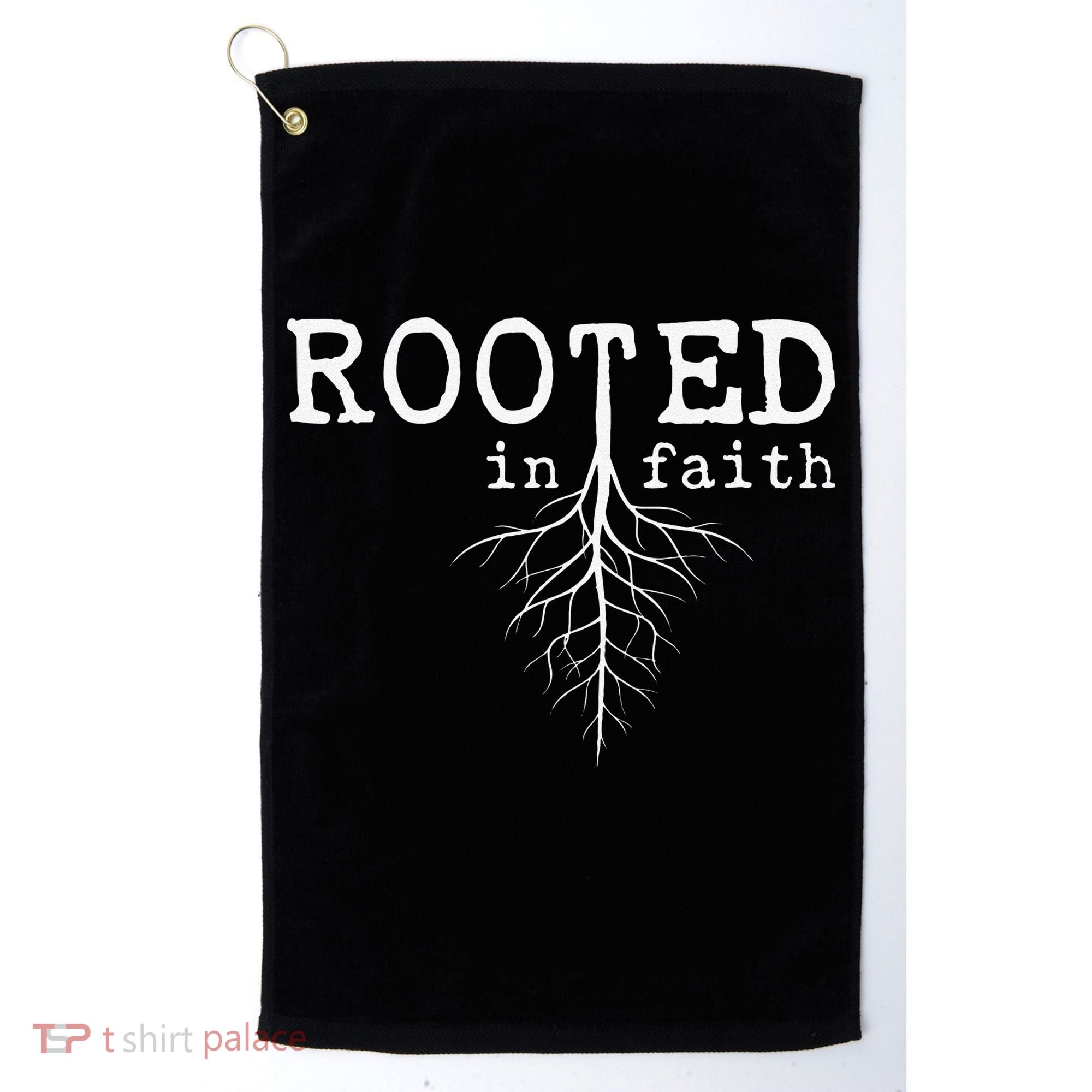 Rooted In Faith Pro Christian Pro Believers Faithful Golf Towel