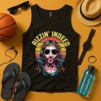 Rizzin Indeed Funny Jesus He Is Rizzin Easter Christian Tank Top thumb 4