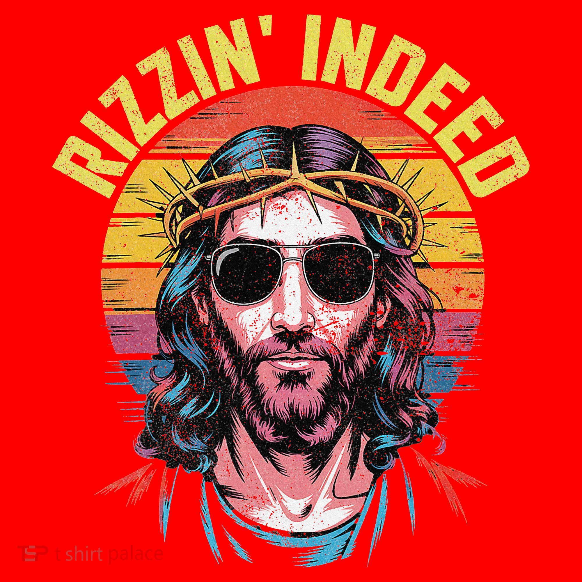 Rizzin Indeed Funny Jesus He Is Rizzin Easter Christian Santa Hat