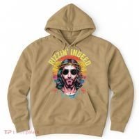 Rizzin Indeed Funny Jesus He Is Rizzin Easter Christian Hoodie thumb 0