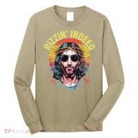 Rizzin Indeed Funny Jesus He Is Rizzin Easter Christian Long Sleeve Shirt thumb 0