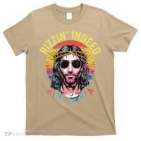 Rizzin Indeed Funny Jesus He Is Rizzin Easter Christian T-Shirt thumb 0