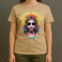 Rizzin Indeed Funny Jesus He Is Rizzin Easter Christian T-Shirt thumb 4