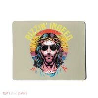 Rizzin Indeed Funny Jesus He Is Rizzin Easter Christian Mousepad thumb 0