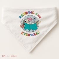 Reading If For Everyone Reading Lover Bookworm Read Across America Reading Day USA-Made Doggie Bandana thumb 0