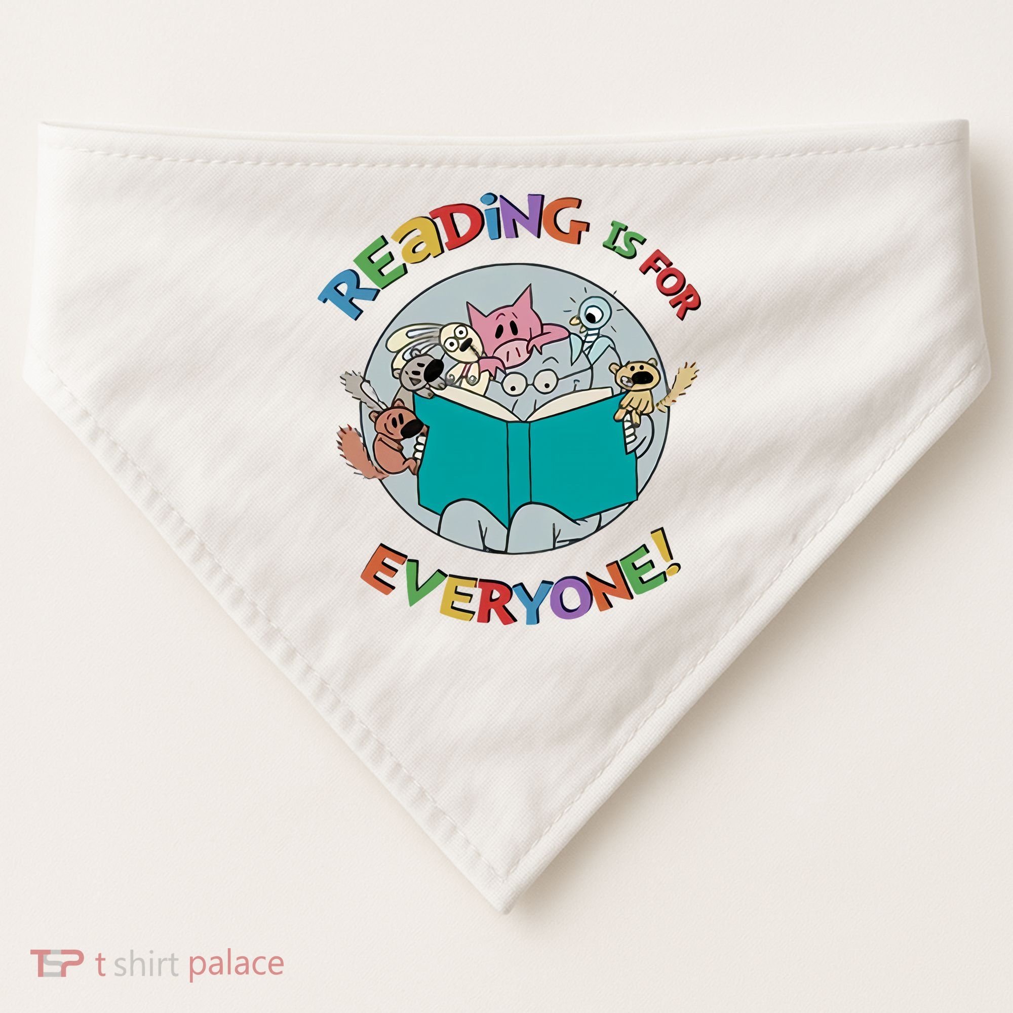 Reading If For Everyone Reading Lover Bookworm Read Across America Reading Day USA-Made Doggie Bandana