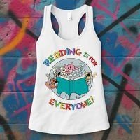 Reading If For Everyone Reading Lover Bookworm Read Across America Reading Day Women's Tank Top thumb 3