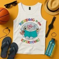 Reading If For Everyone Reading Lover Bookworm Read Across America Reading Day Tank Top thumb 4