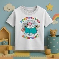 Reading If For Everyone Reading Lover Bookworm Read Across America Reading Day Toddler T-Shirt thumb 3