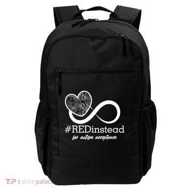 #Red Instead For Autism Acceptance Backpack