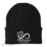 #Red Instead For Autism Acceptance Beanie thumb 0