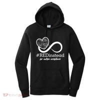 #Red Instead For Autism Acceptance Women's Hoodie thumb 0