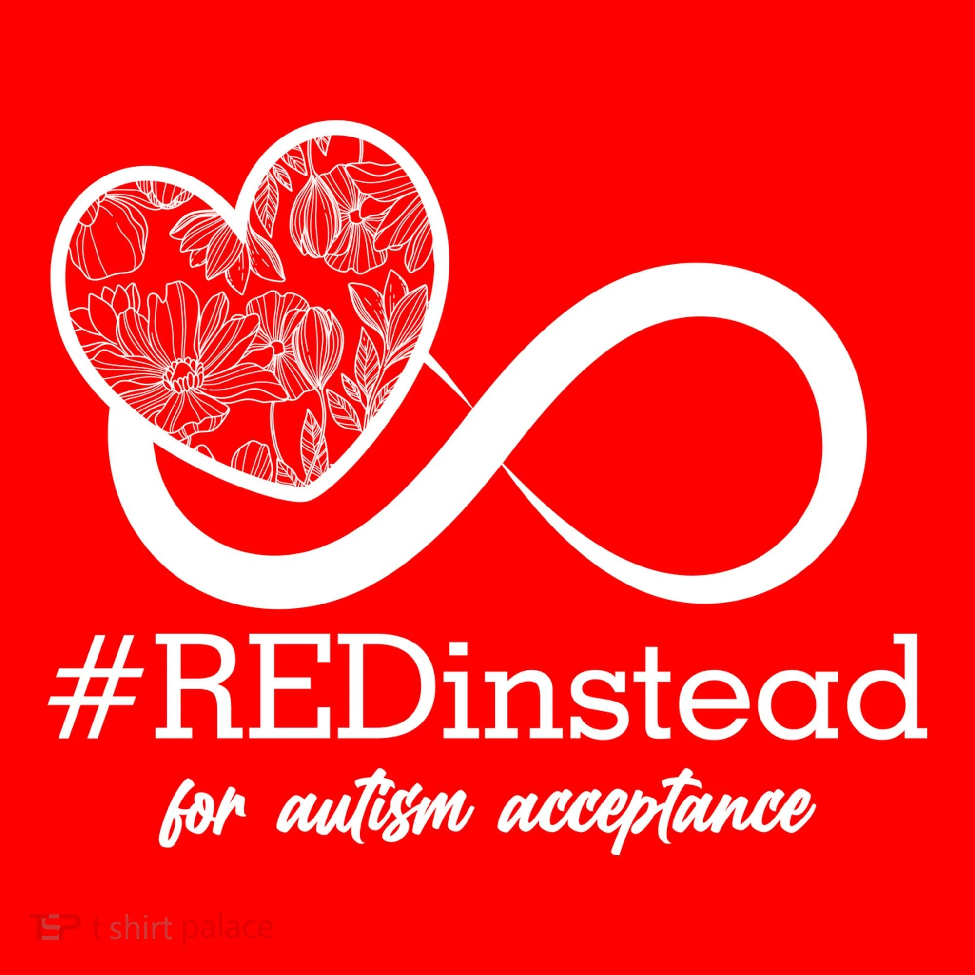 #Red Instead For Autism Acceptance Doggie Tank