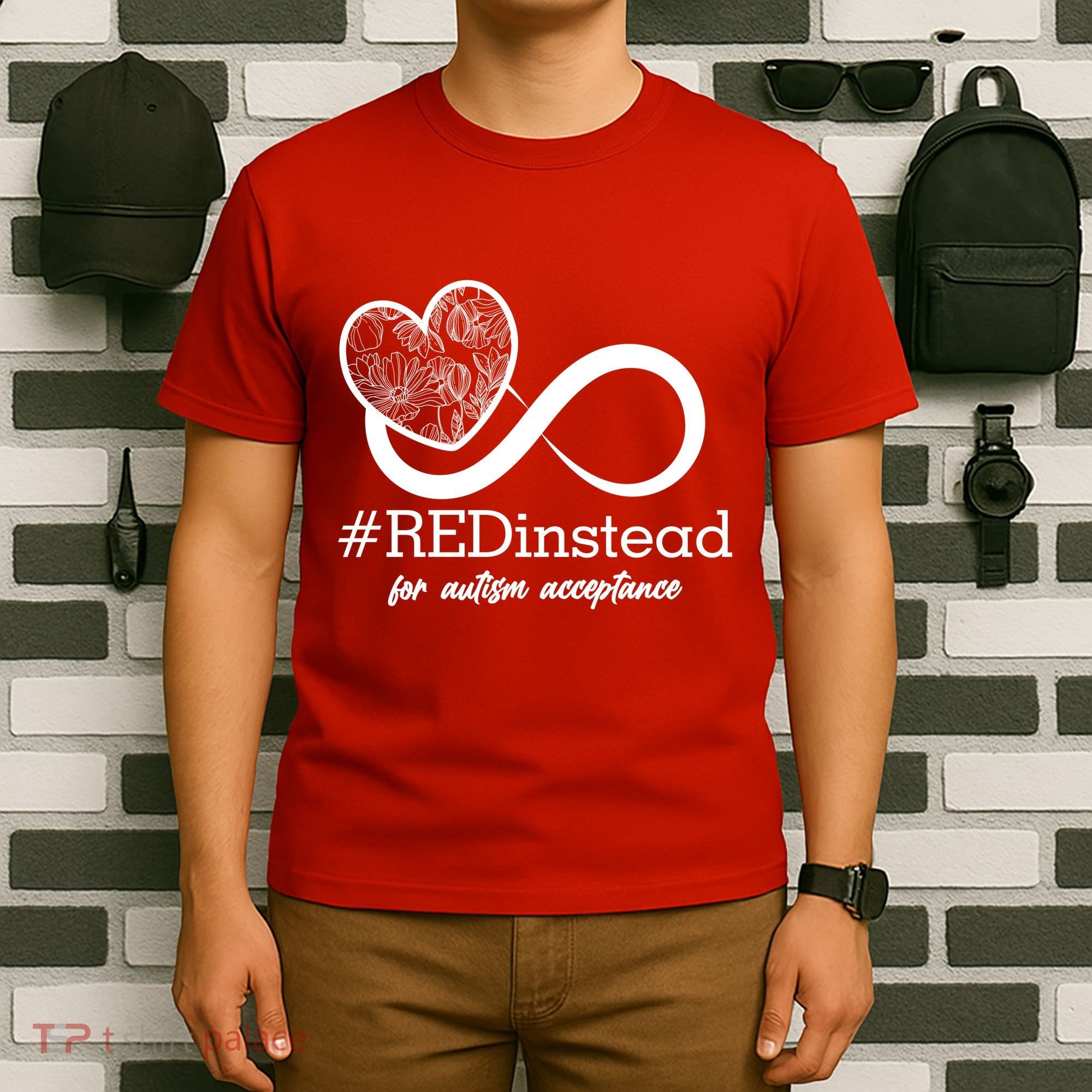 #Red Instead For Autism Acceptance T-Shirt