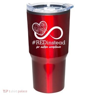 #Red Instead For Autism Acceptance Tumbler