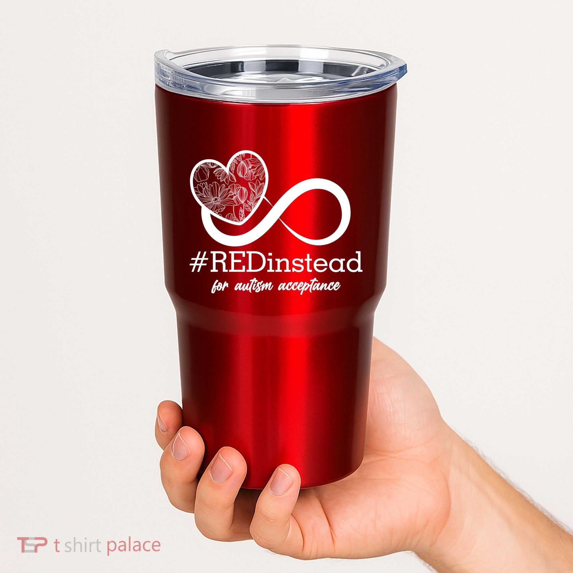 #Red Instead For Autism Acceptance Tumbler