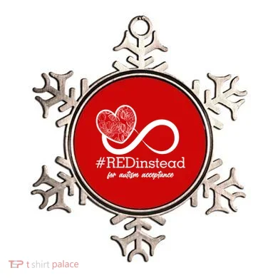 #Red Instead For Autism Acceptance Ornament