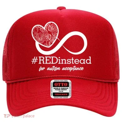 #Red Instead For Autism Acceptance Hat