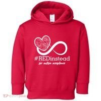 #Red Instead For Autism Acceptance Toddler Hoodie thumb 0