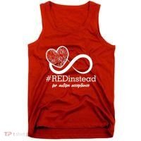 #Red Instead For Autism Acceptance Tank Top thumb 0