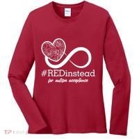 #Red Instead For Autism Acceptance Women's Long Sleeve Shirt thumb 0