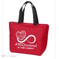 #Red Instead For Autism Acceptance Tote Bag thumb 3