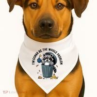 Raccoon I'm Gonna Be The Whole Problem  USA-Made Doggie Bandana thumb 1