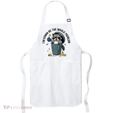 Raccoon I'm Gonna Be The Whole Problem  Apron