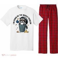 Raccoon I'm Gonna Be The Whole Problem  Pajama Set thumb 0