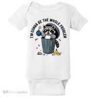 Raccoon I'm Gonna Be The Whole Problem  Baby Bodysuit thumb 0