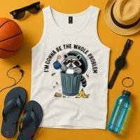 Raccoon I'm Gonna Be The Whole Problem  Tank Top thumb 4