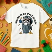 Raccoon I'm Gonna Be The Whole Problem  Kids T-Shirt thumb 3