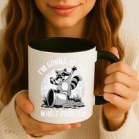 Raccoon Im Gonna Be The Whole Problem Coffee Mug thumb 3