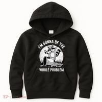 Raccoon Im Gonna Be The Whole Problem Kids Hoodie thumb 0