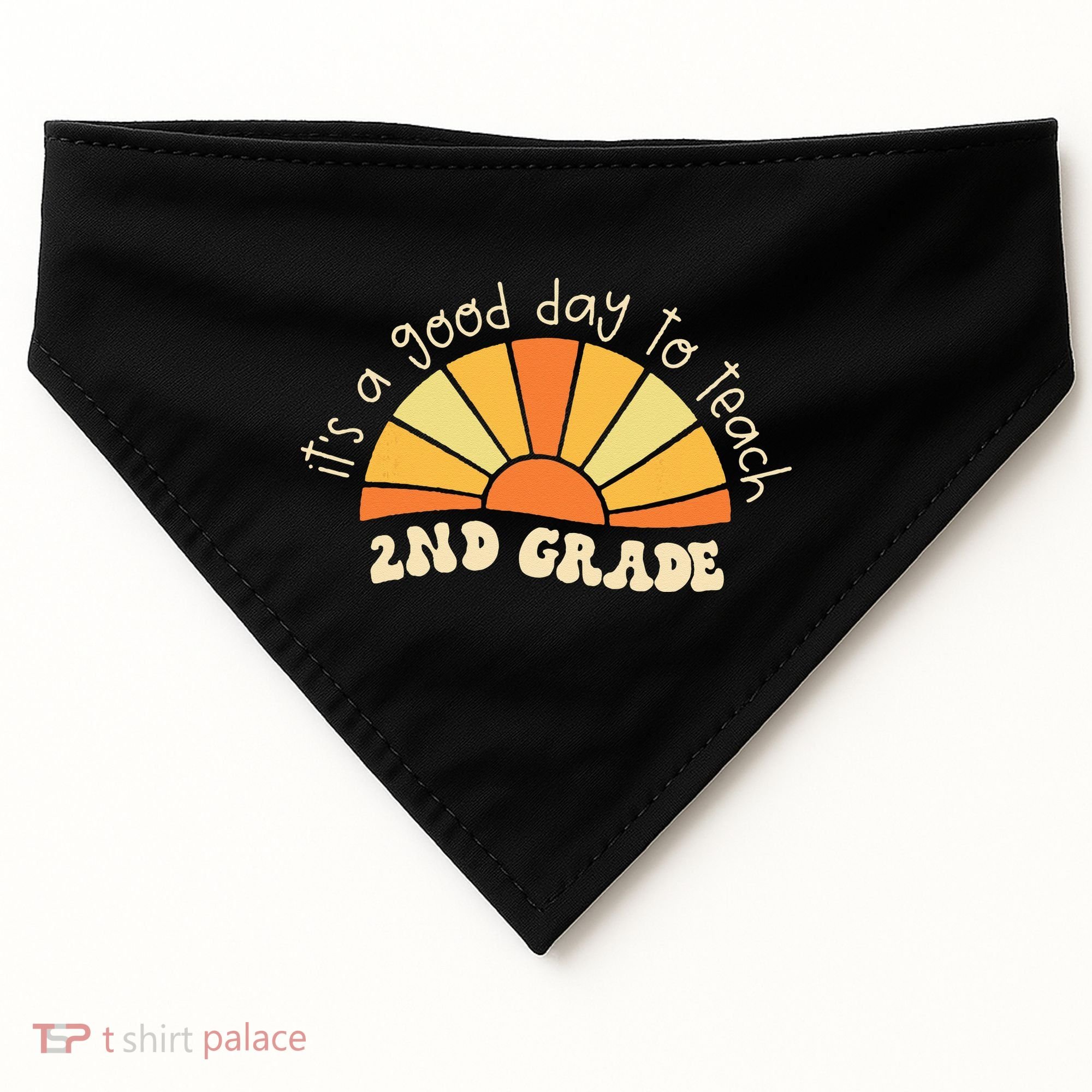 Retro Its Good Day To Teach 2nd Grade Teacher Back To School USA-Made Doggie Bandana