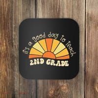 Retro Its Good Day To Teach 2nd Grade Teacher Back To School Coaster thumb 0