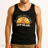 Retro Its Good Day To Teach 2nd Grade Teacher Back To School Tank Top thumb 3